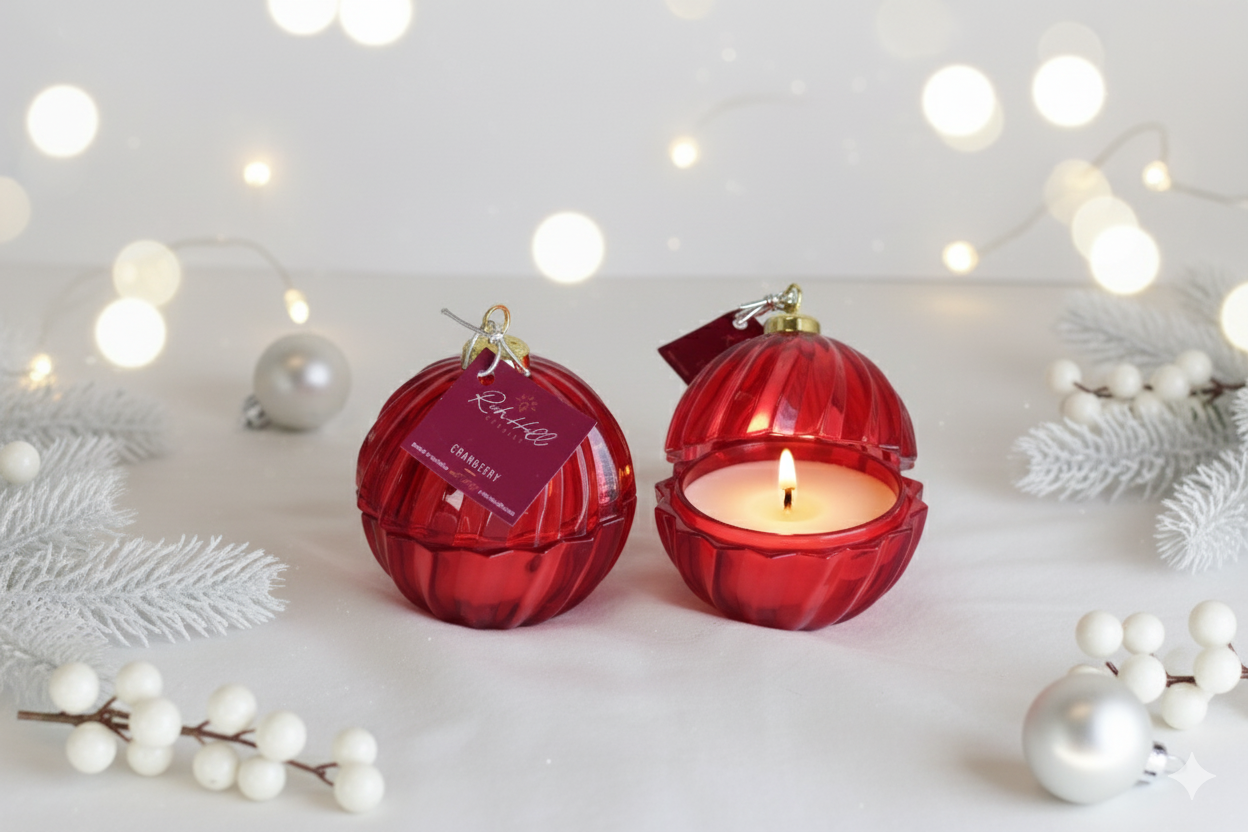 Cranberry Christmas ball Scented Jar Candle