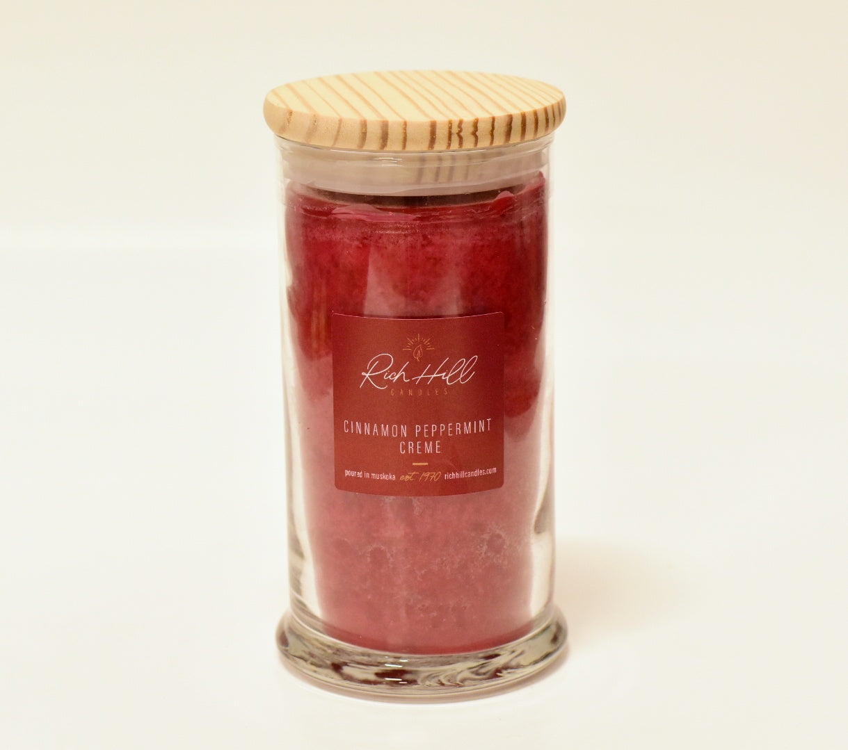 Cinnamon Peppermint Creme scented jar candles
