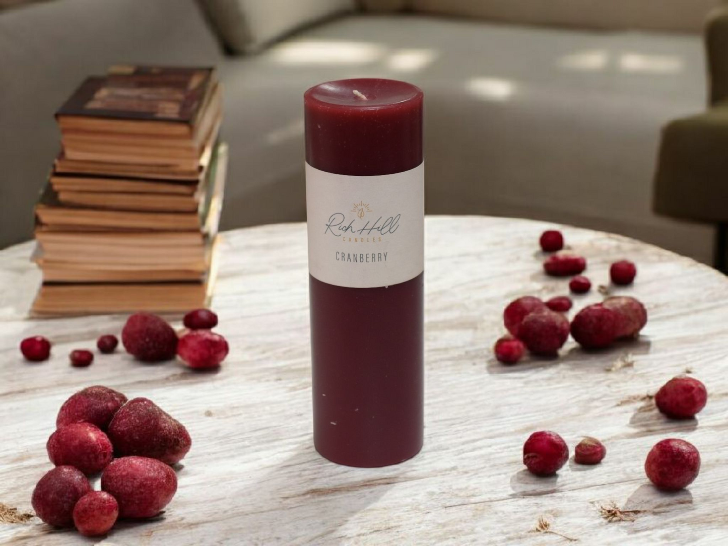 Cranberry Scented Pillars