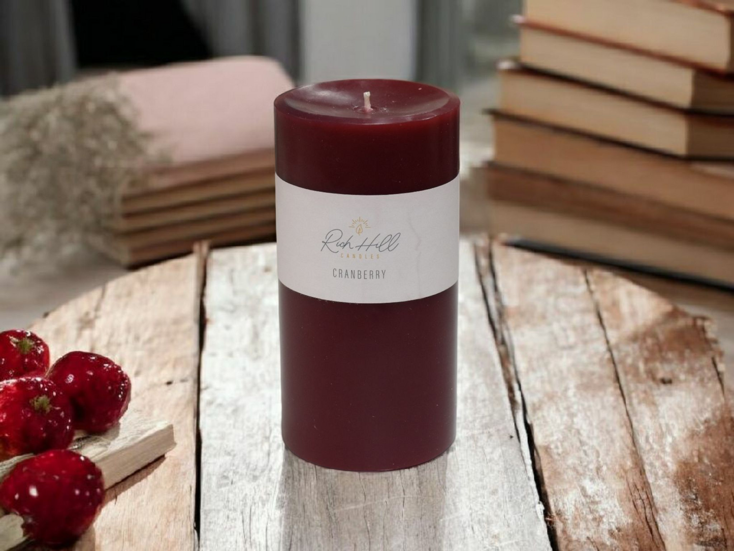 Cranberry Scented Pillars