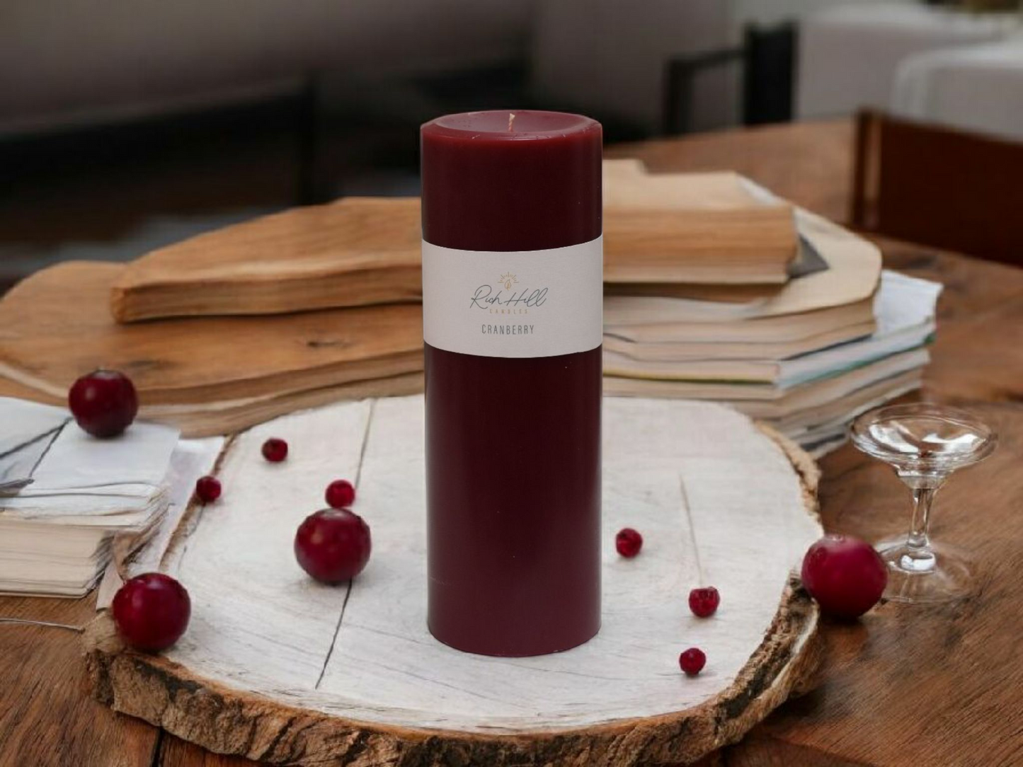Cranberry Scented Pillars