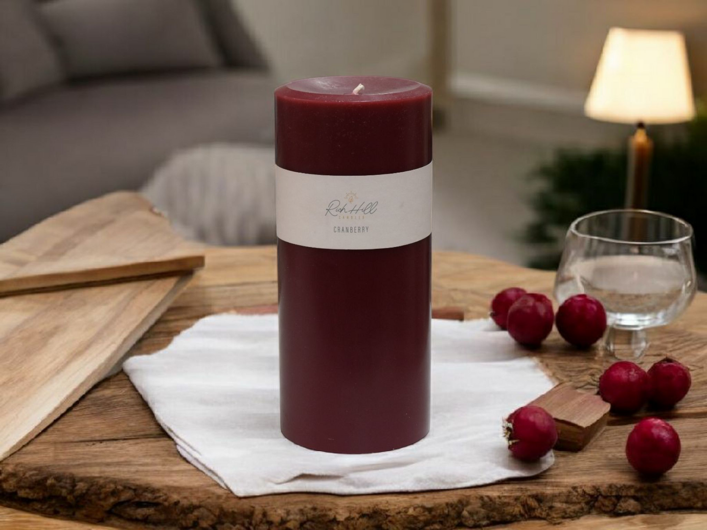 Cranberry Scented Pillars