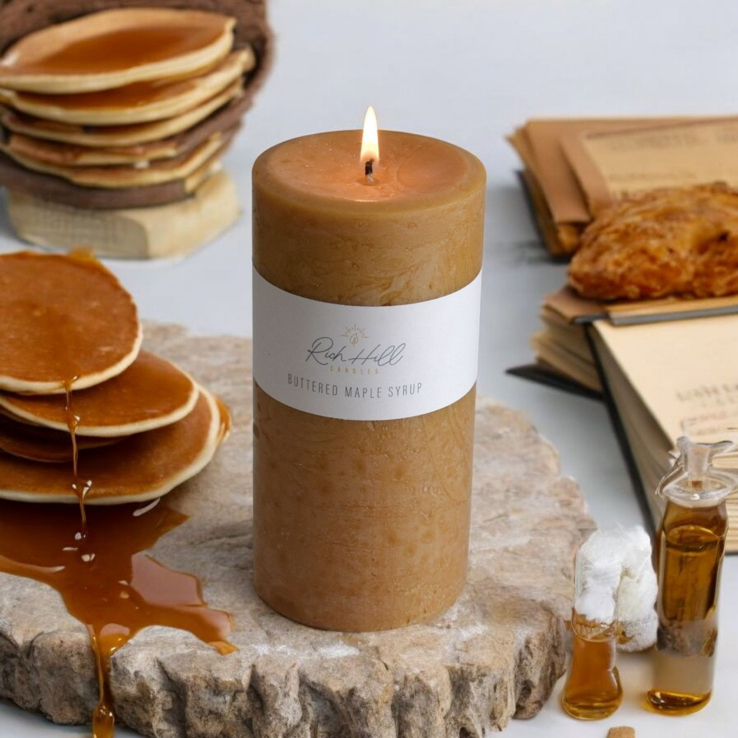 Buttered Maple Syrup Scented Rustic Pillars