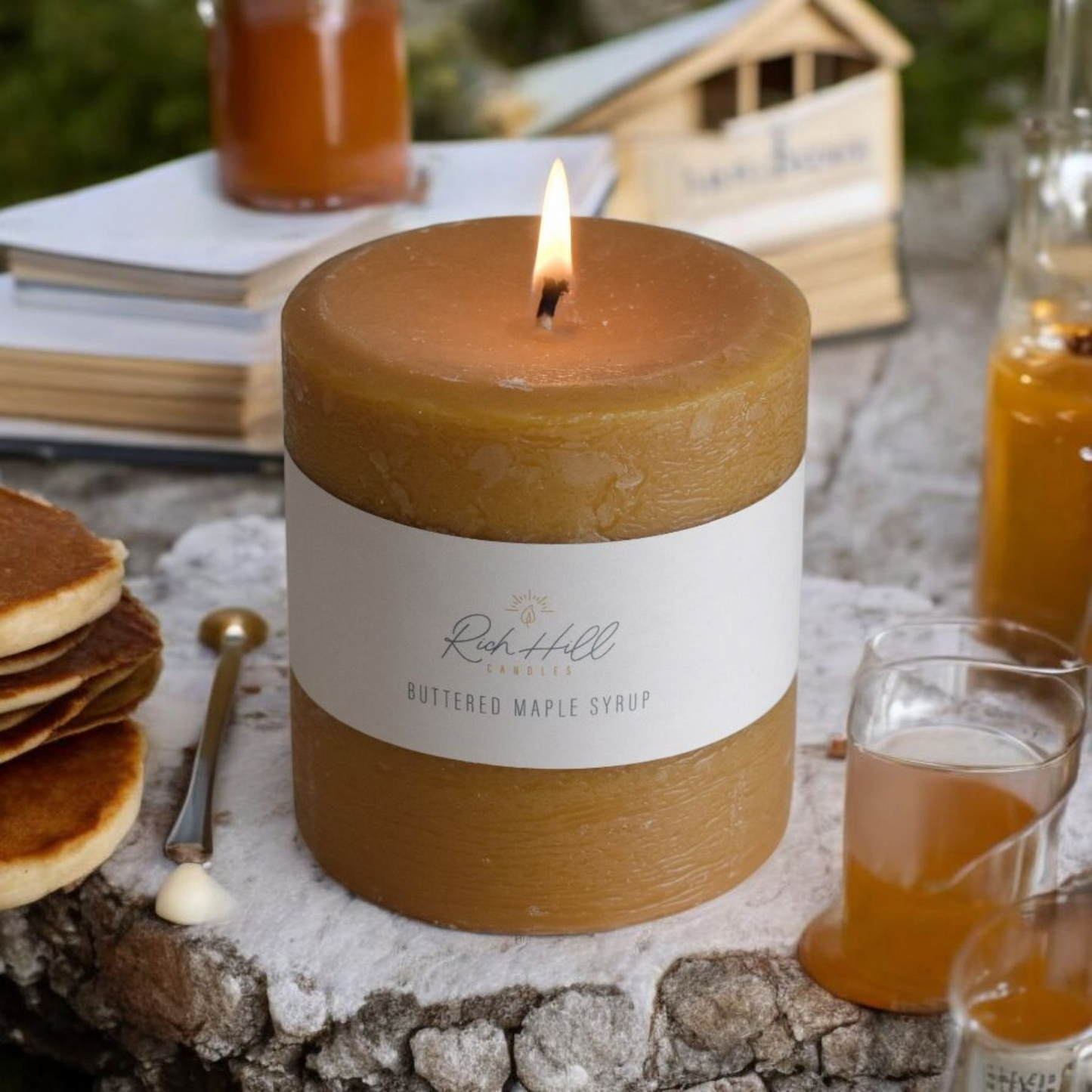 Buttered Maple Syrup Scented Rustic Pillars