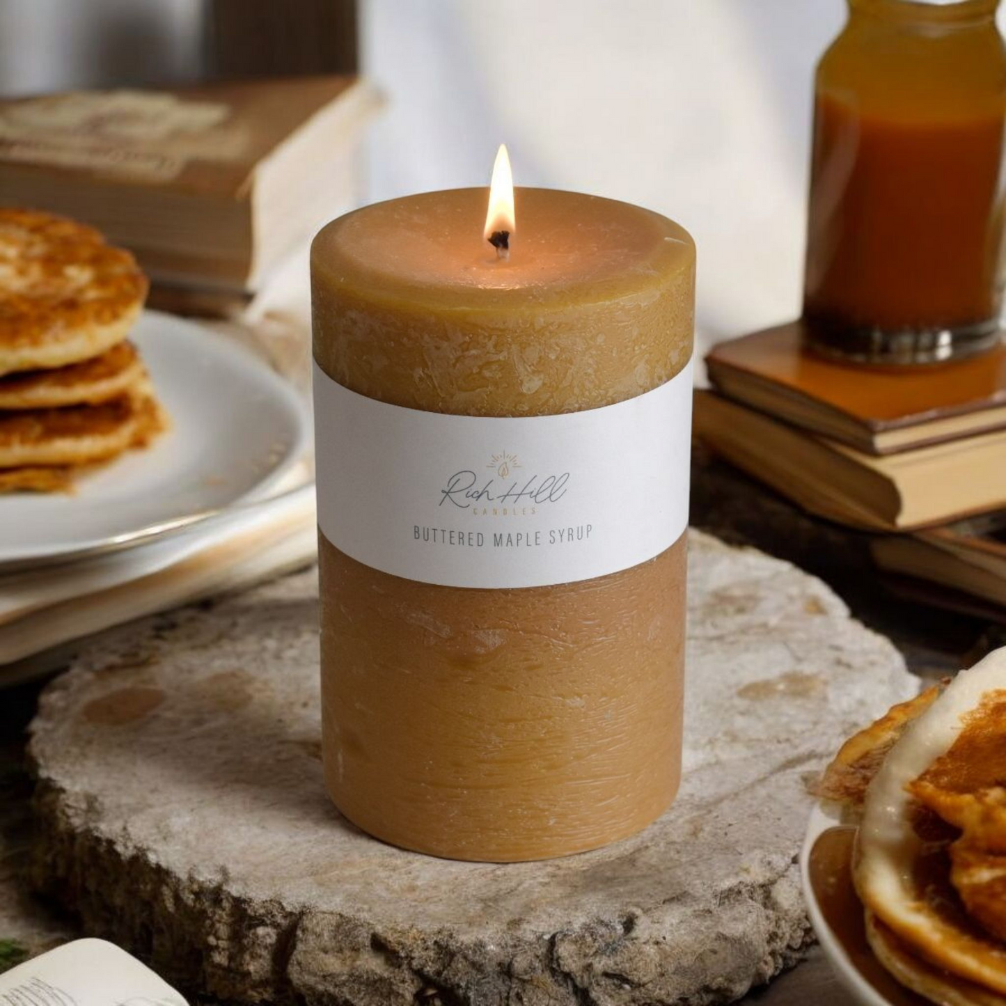 Buttered Maple Syrup Scented Rustic Pillars