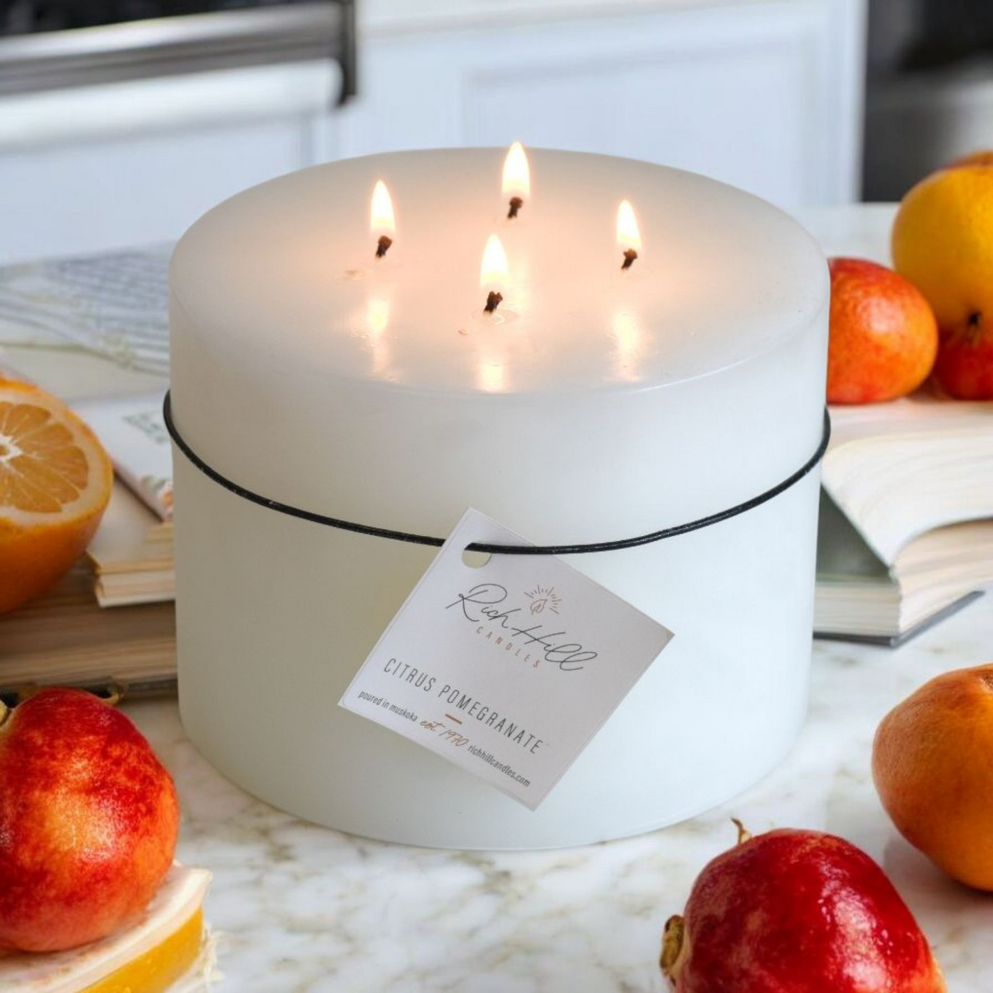 Citrus & Pomegranate Scented Pillars