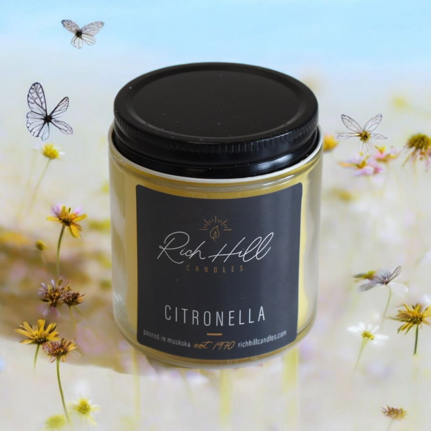 Citronella scented jar candles