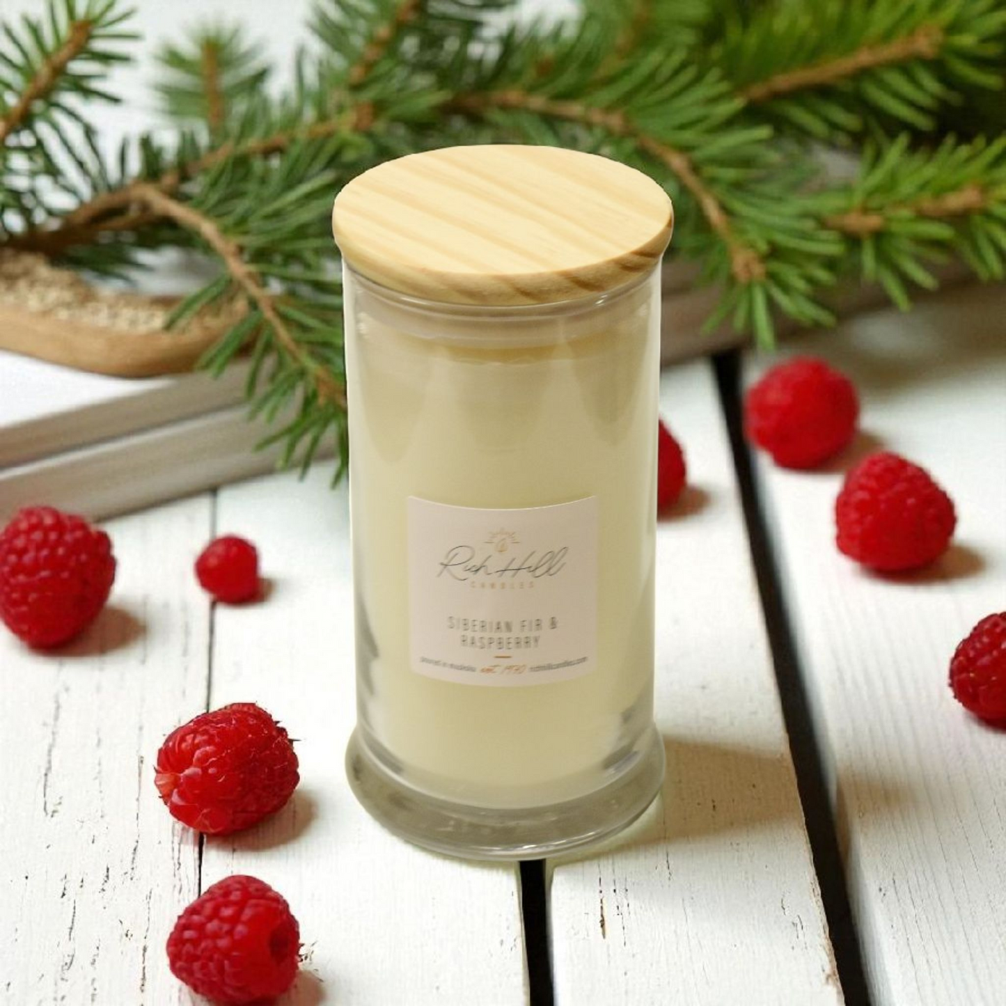Siberian Fir & Raspberry Scented Jars
