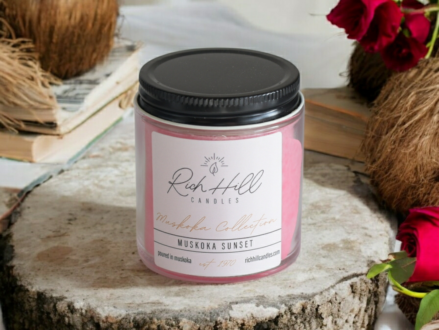 Muskoka Sunset scented jar candles