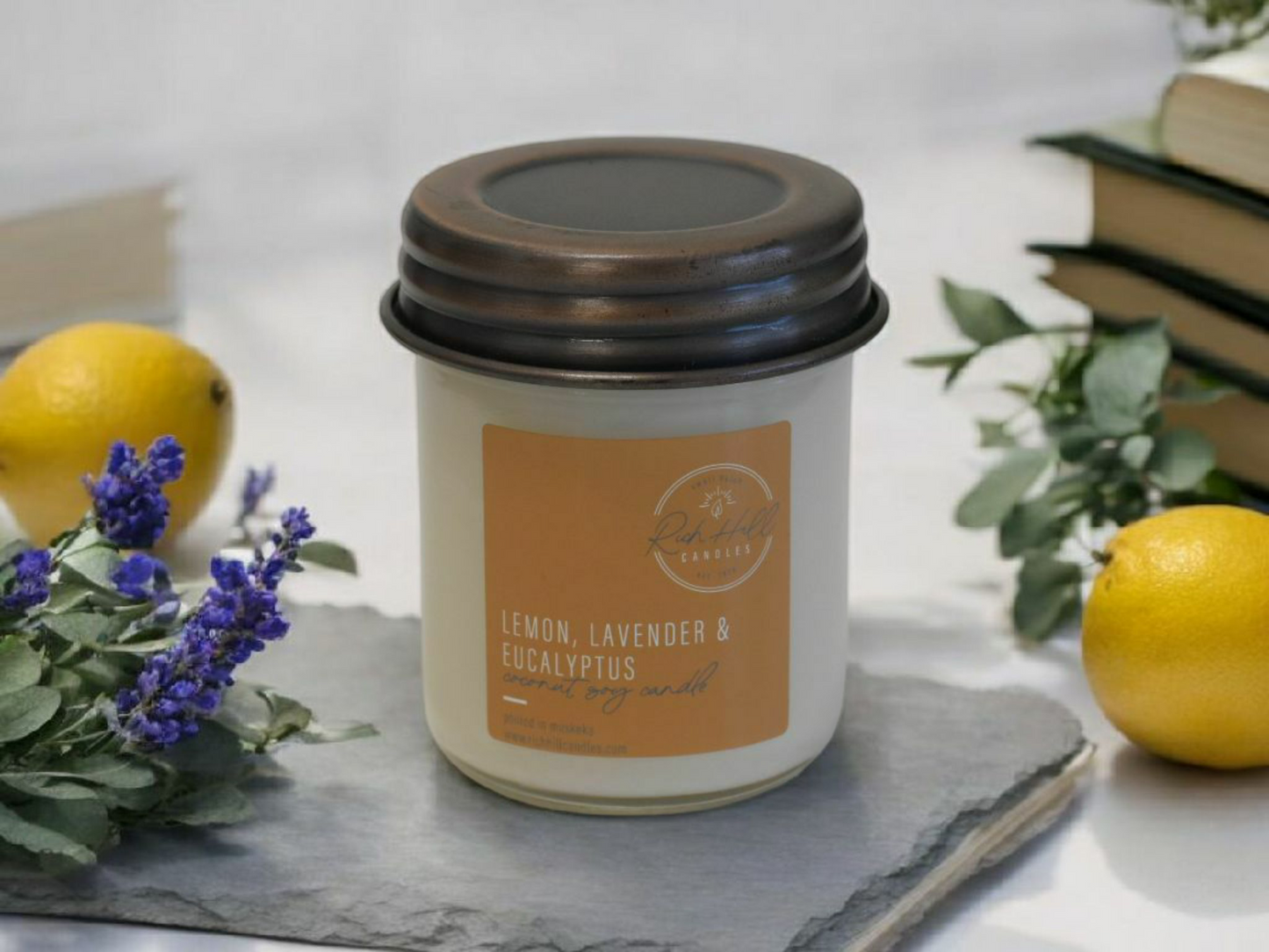 Lemon, Lavender & Eucalyptus Coconut Soy Scented Jars