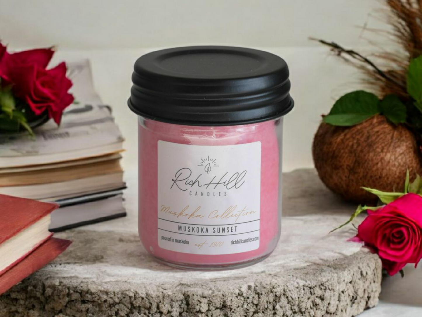 Muskoka Sunset scented jar candles