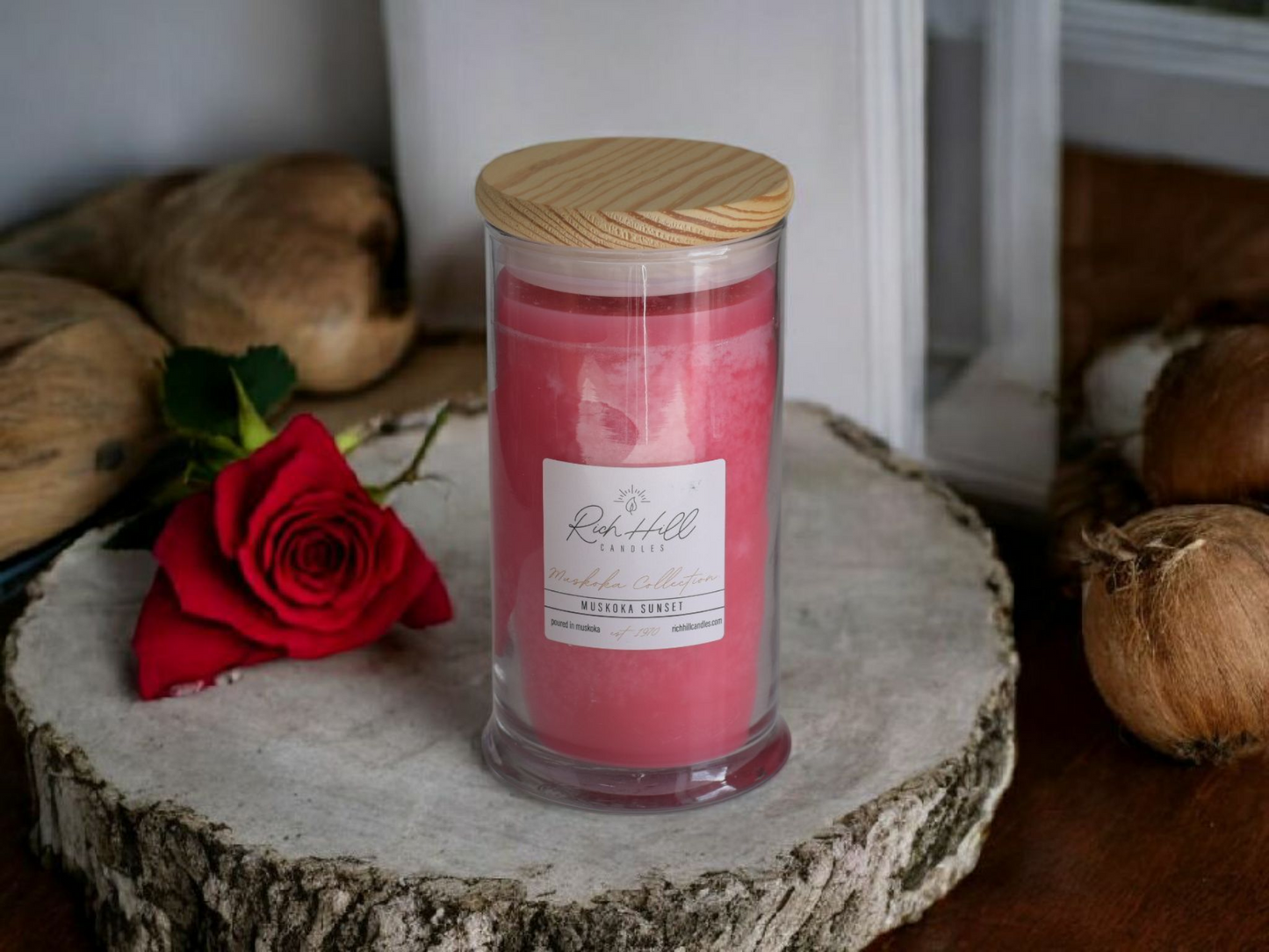 Muskoka Sunset scented jar candles