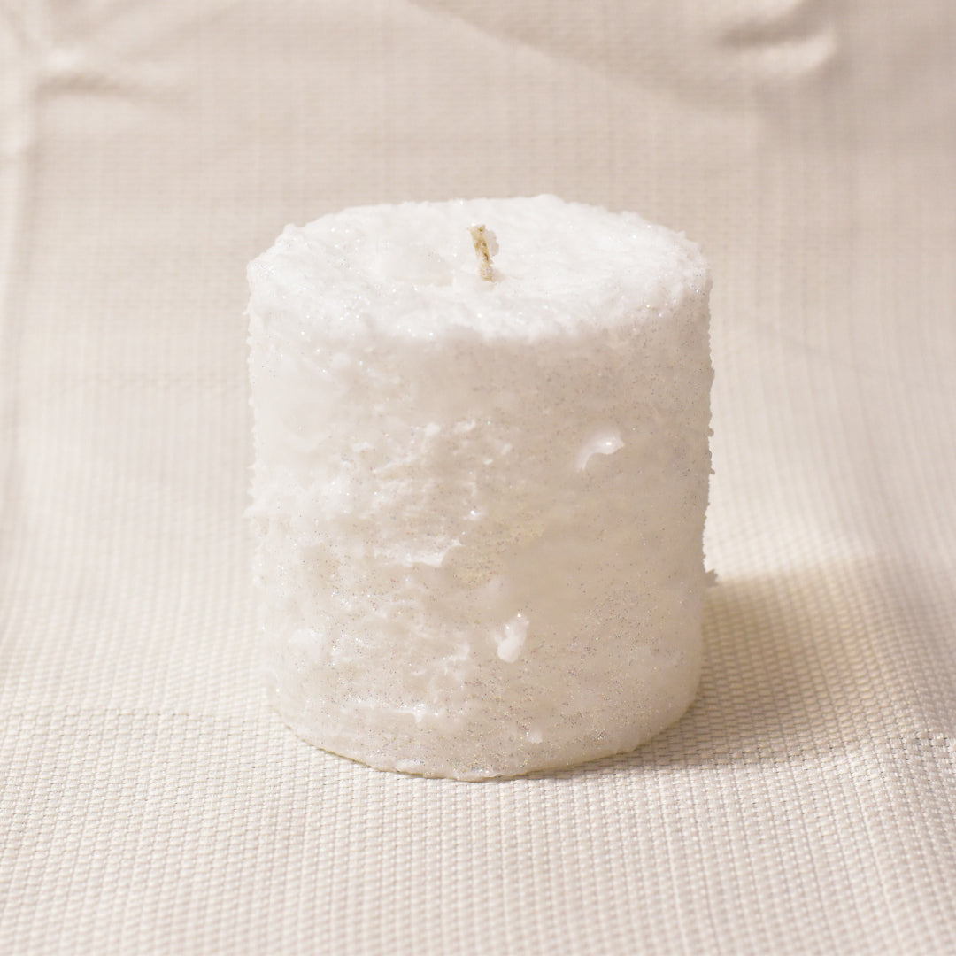 Snowstorm Unscented Pillar candles