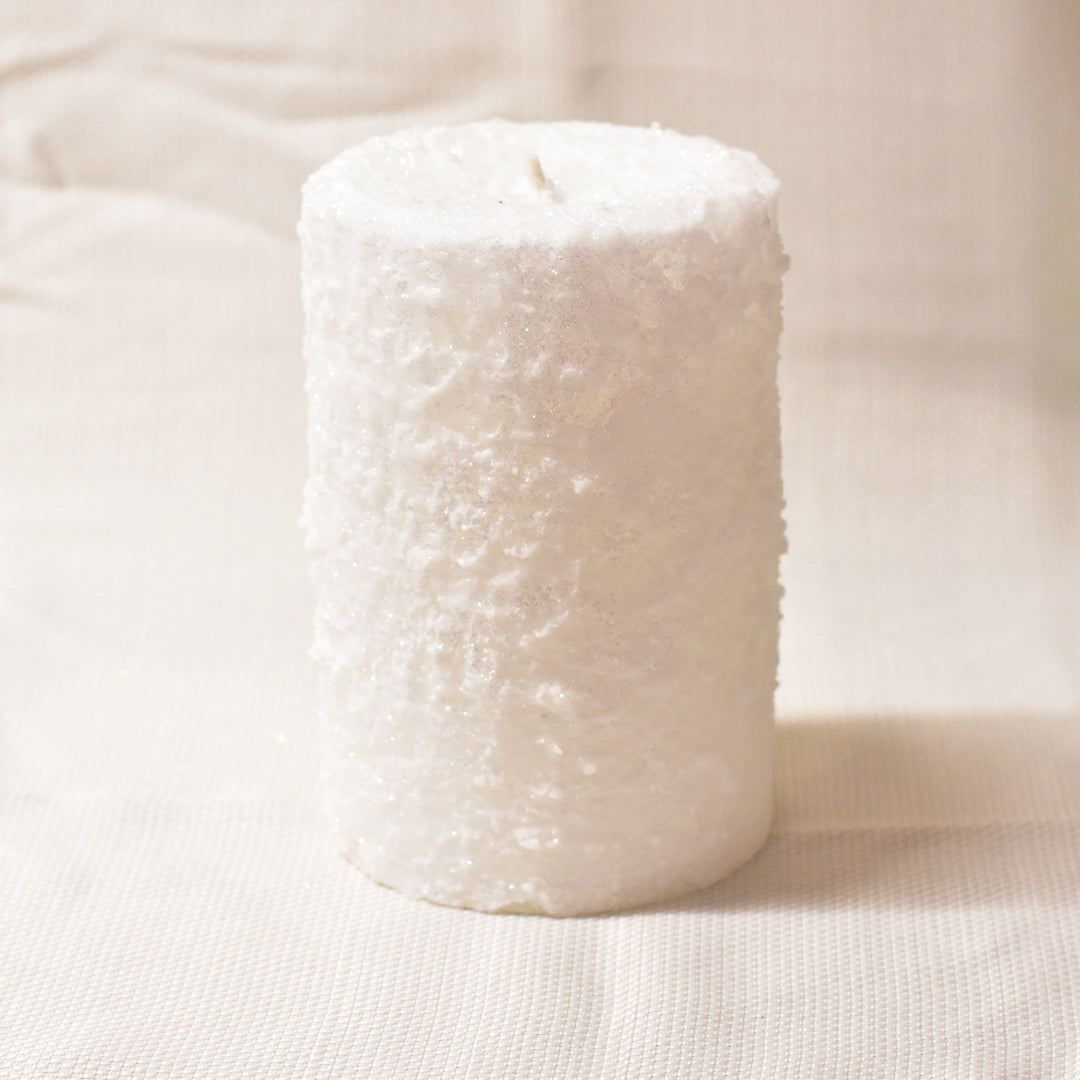 Snowstorm Unscented Pillar candles