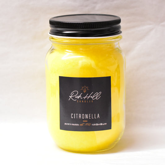 Citronella scented jar candles