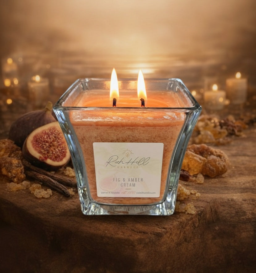 Fig & Amber Cream Scented Jar Candles