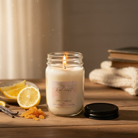Sunlit Vanilla Scented Jar Candles