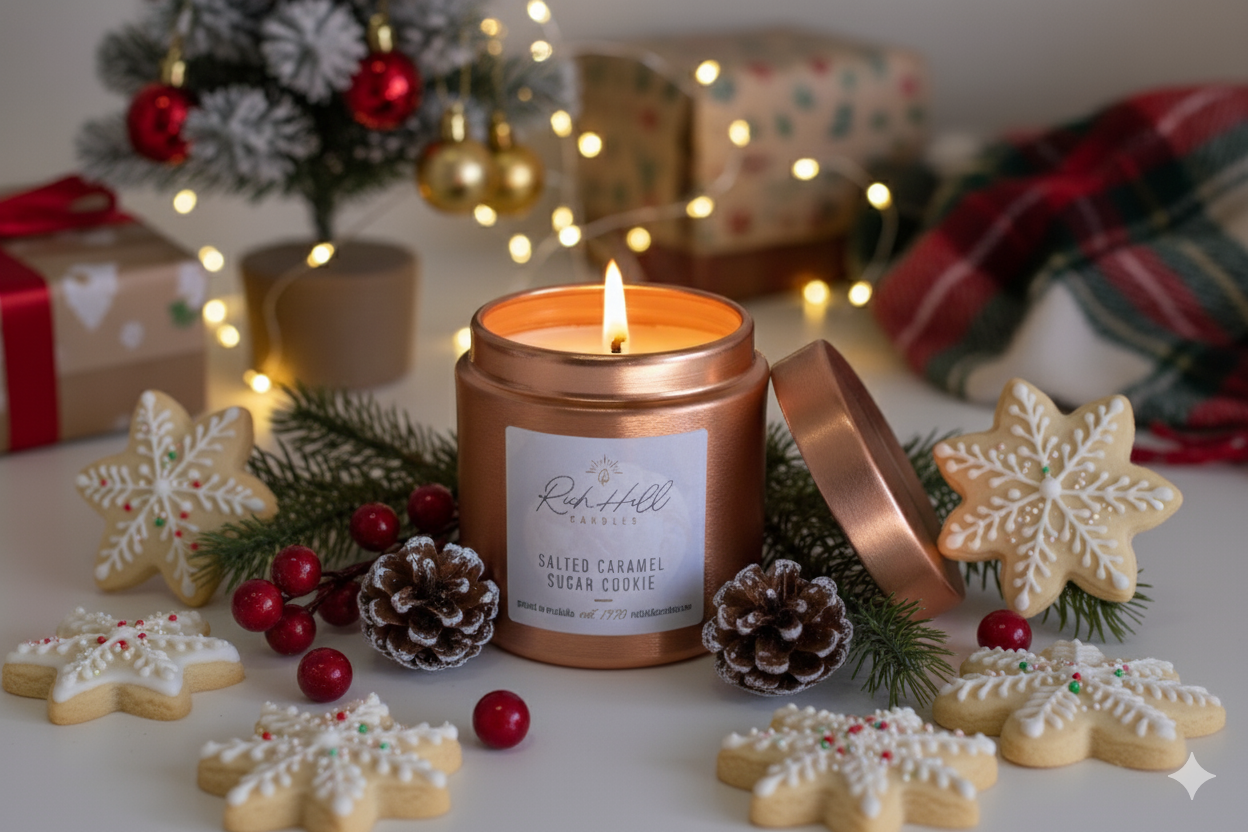 Salted Caramel Sugar Cookie Scented Jar Candle