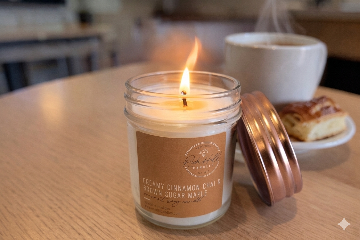 Creamy Cinnamon Chai & Brown Sugar MapleScented Coconut Soy Jars