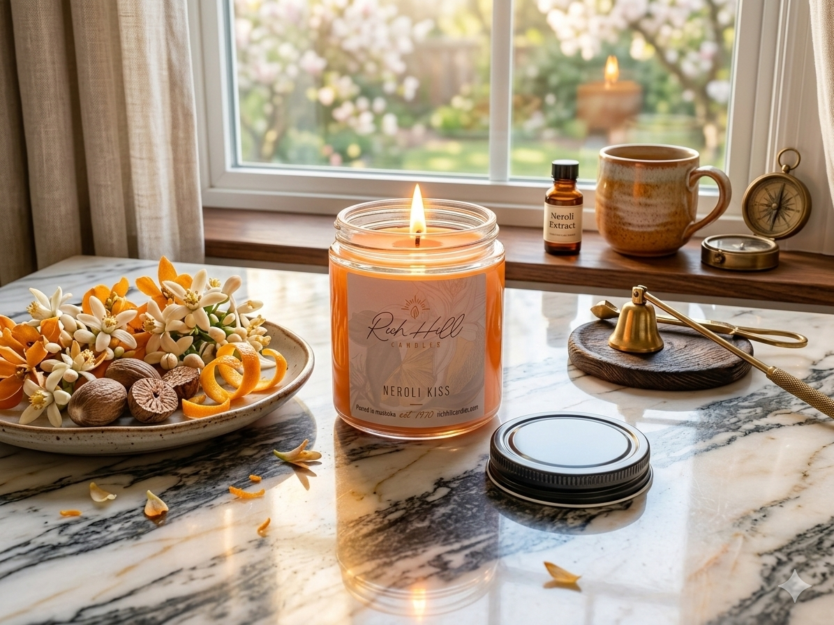 Neroli Kiss scented jar candles