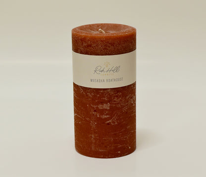 Muskoka Boathouse Scented Rustic Pillars