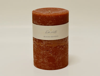 Muskoka Boathouse Scented Rustic Pillars