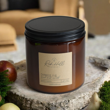 Cypress Fig Scented Wood Wick Jars