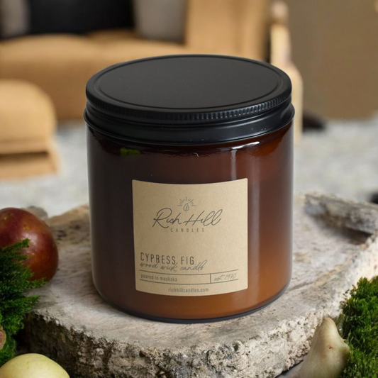 Cypress Fig Scented Wood Wick Jars