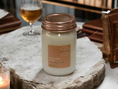 Spiced Cedar Brandy Scented Coconut Soy Jars