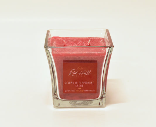 Cinnamon Peppermint Creme scented jar candles