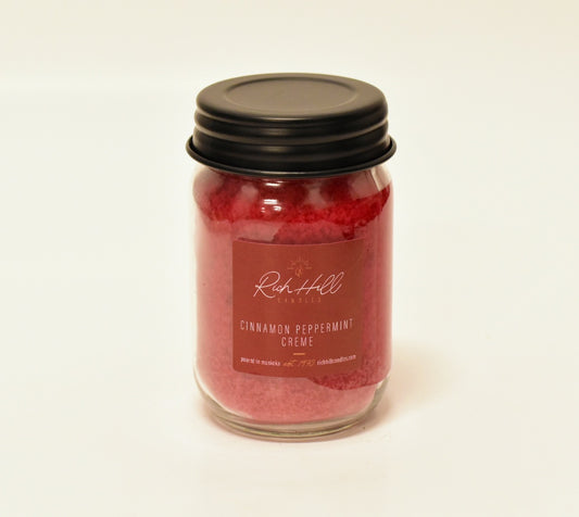 Cinnamon Peppermint Creme scented jar candles