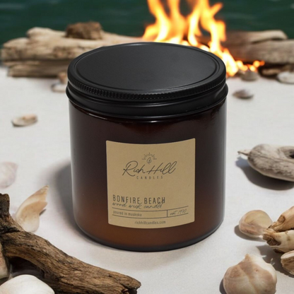 Bonfire Beach Scented Wood Wick Jars
