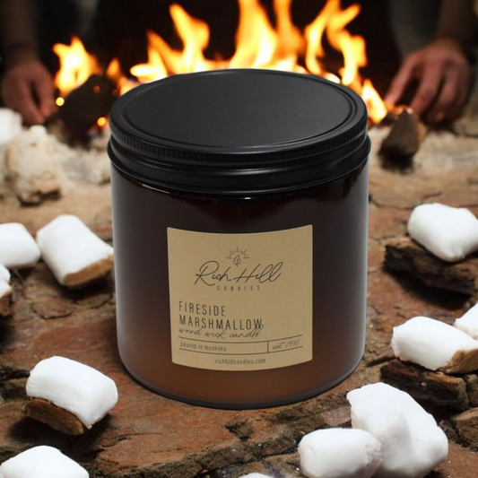 Fireside Marshmallow Scented Wood Wick Jars