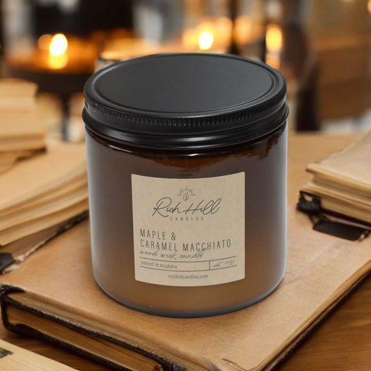 Maple & Caramel Macchiato Scented Wood Wick Jars
