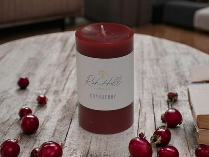 Cranberry Scented Pillars