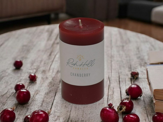 Cranberry Scented Pillars