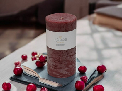 Cranberry Scented Rustic Pillars