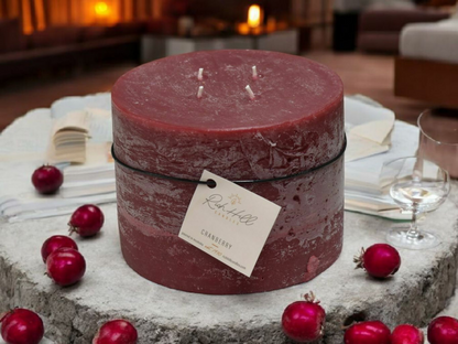Cranberry Scented Rustic Pillars
