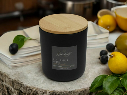 Olive, Basil and Lemon Coconut Wax Scented Jars