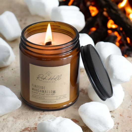 Fireside Marshmallow Scented Wood Wick Jars