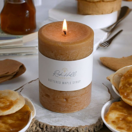 Buttered Maple Syrup Scented Rustic Pillars