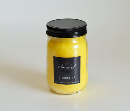Citronella scented jar candles
