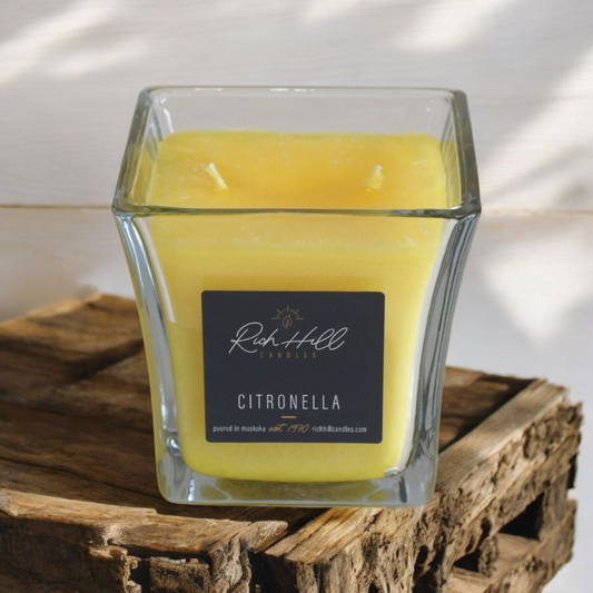 Citronella scented jar candles