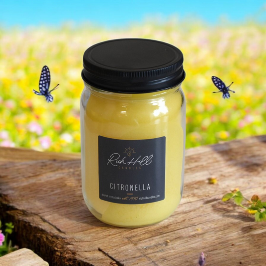 Citronella scented jar candles