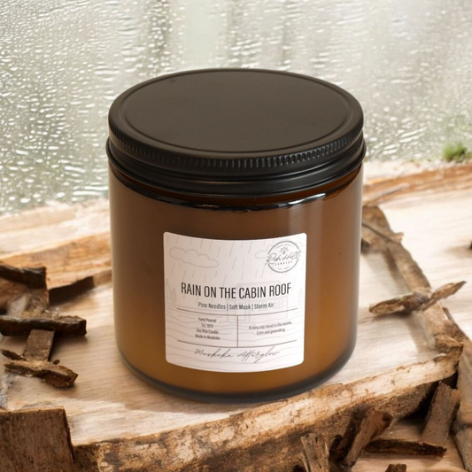 Rain On The Cabin Roof Muskoka Afterglow soy scented Jars