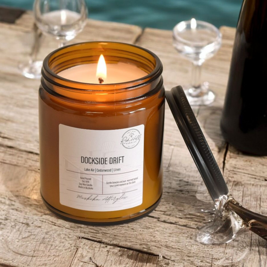 Dockside Drift Muskoka Afterglow soy scented Jars
