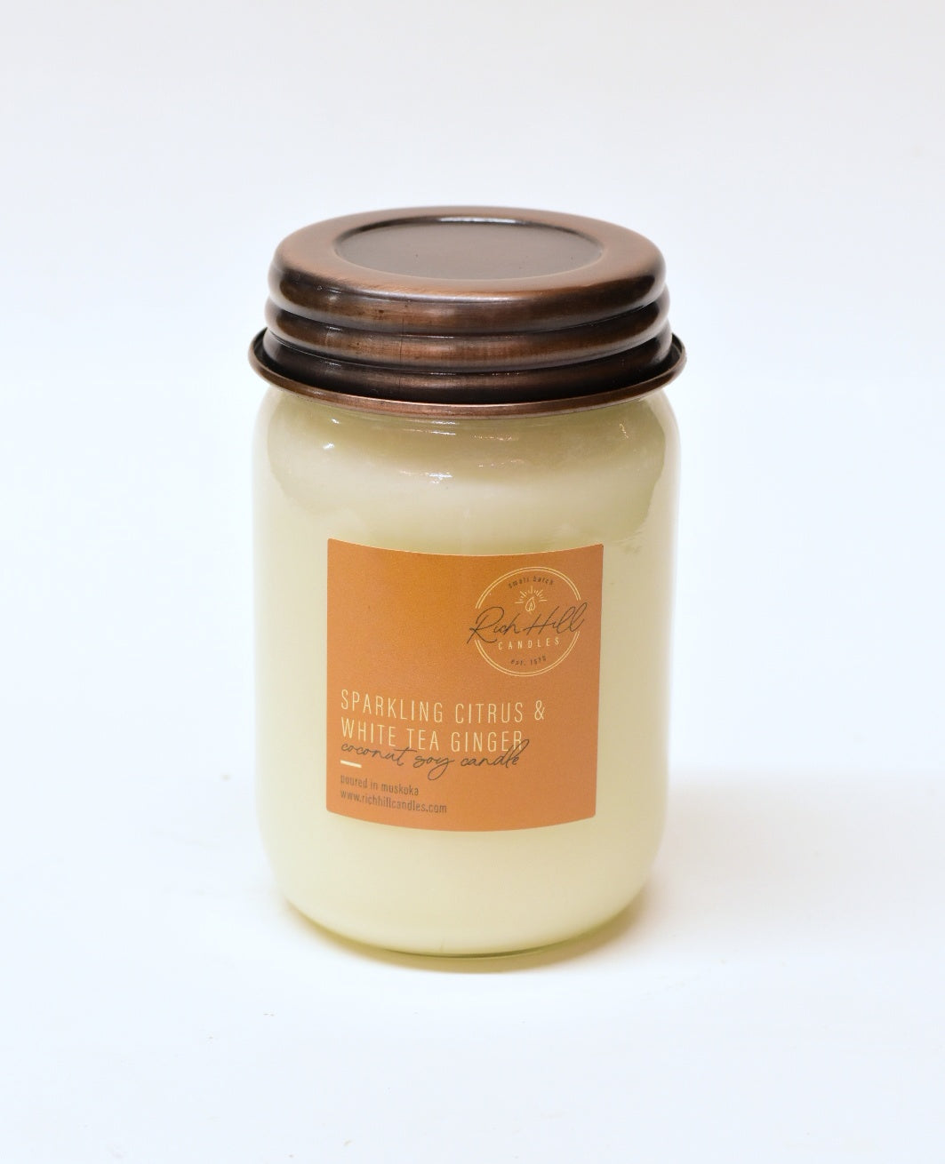 Sparkling Citrus & White Tea Ginger Scented Coconut Soy Jars