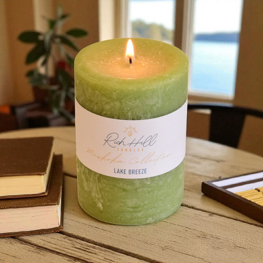 Lake Breeze Scented Rustic Pillars