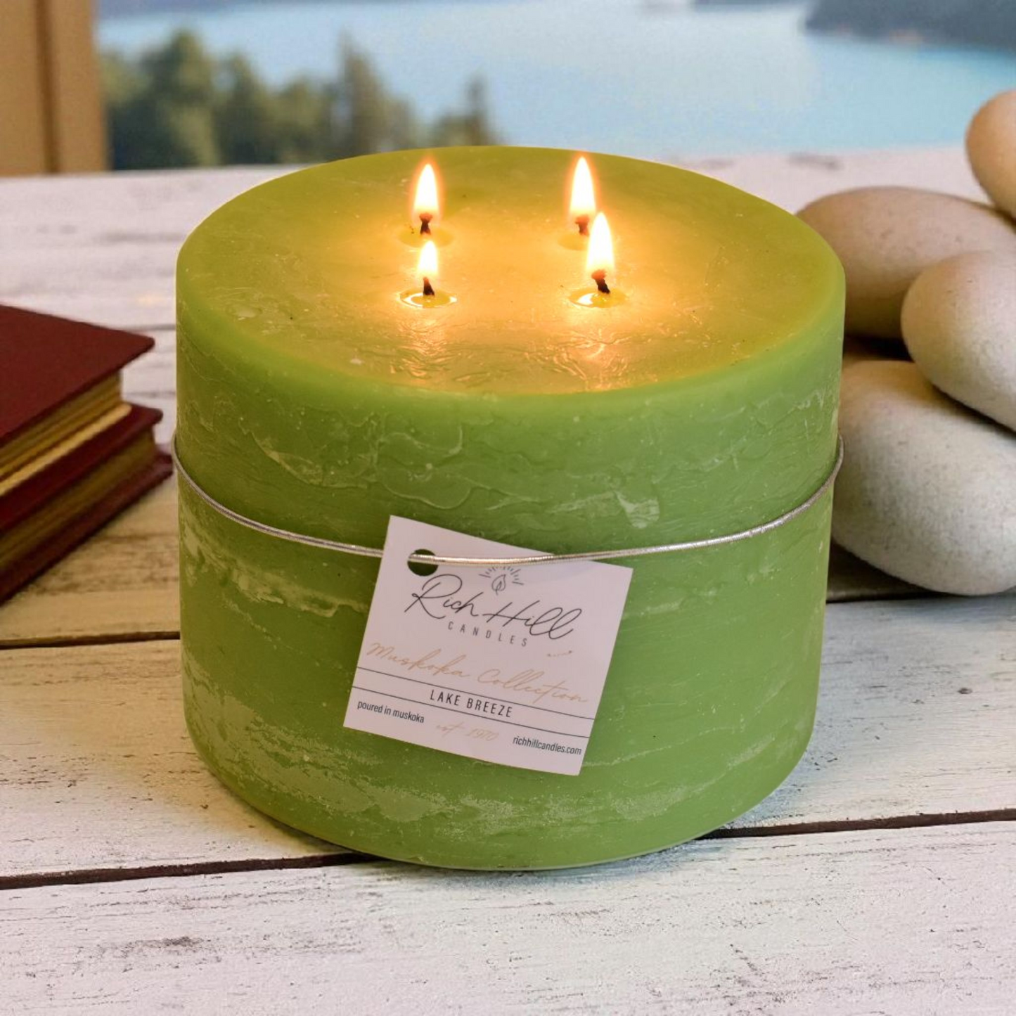 Lake Breeze Scented Rustic Pillars