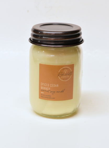 Spiced Cedar Brandy Scented Coconut Soy Jars